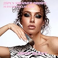 Jessup 25pcs Shimmer Brown Makeup Brushes Set — image 2