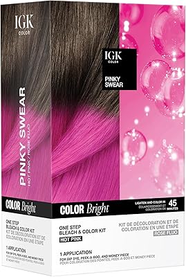IGK Color Bright One Step Bleach & Color Kit ICE BREAKER - Cool Blonde, 4 Oz