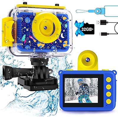 GKTZ Kids Camera - Waterproof Underwater Camera for Kids