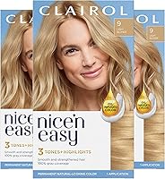 Clairol Nice'n Easy Permanent Hair Dye 9 Light Blonde, 3 Count — image 1