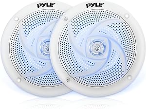 Pyle PLMRS43WL Marine Speakers 4-Inch 2-Way Waterproof with LED Lights Review