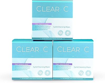 Clear C Eyelid Wipes 90 Count