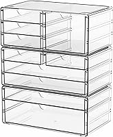 Yieach 3 Pack Clear Storage Drawers with 10 Drawers — image 1