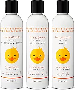 FuzzyDuck Kids Shampoo + Body Wash, Conditioner and Hair Gel Set 8oz Review