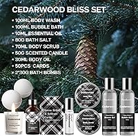 PEARLWORLD 12Pcs Men's Spa Gift Set - Cedarwood Bath & Body Care Kit — image 2