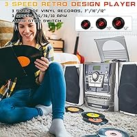 HONGUT Bluetooth Vinyl Stereo Record Player HF-638PBT-1 — image 2