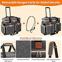 Sambois Rolling Teacher Tote Bag with Detachable Trolley — image 5