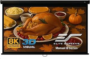 Elite Screens M110H 110-inch Manual Pull Down Projector Screen