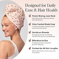 Kitsch XL Microfiber Hair Towel Wrap – Cherry Print, 40x24 inches — image 3