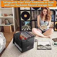 Neoteck Vinyl Record Storage Box with Lock — image 6