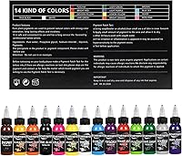 GTARTISTOO Professional Tattoo Ink Set 14 Colors 30ml — image 6