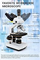 Crspexil 40X-5000X Compound Trinocular Microscope with 5MP Camera — image 3