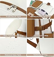 Laptop Backpack 15.6 Inch Beige Khaki — image 4