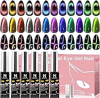 noirwhite Cat Eye Gel Nail Polish 12 Colors 9D Chameleon Magnetic Set 7ml — image 1