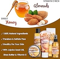 Aqua Elegante Spa Gift Basket – Honey & Almond Scented Bath Set — image 3
