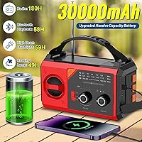 GIDEZH 30000mAh Hand Crank Emergency Radio — image 2