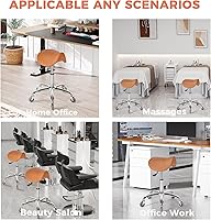 BEWISHOME Rolling Saddle Stool — image 9