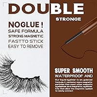 7C SevenCrown Magnetic Eyelashes Kit - 7 Pairs Cat-Eye Medium with 2 Magnetic Liners (Black + Brown) — image 3