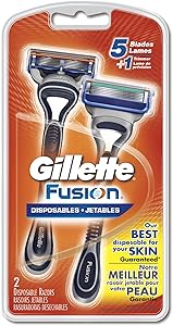Gillette Fusion Disposable Razors, 2 Count Review