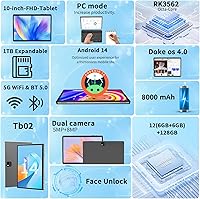 JJGJ TB02 Android 14 Tablet, 12GB RAM, 128GB Storage — image 3