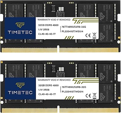 Timetec 64GB DDR5 4800MHz Laptop Memory Kit (2x32GB)