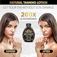 The Sicilian 200X Dark Black Bronzer Tanning Lotion 13.5oz — image 7