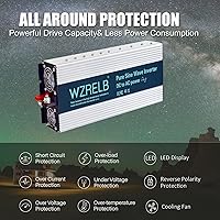 WZRELB SE3000W 3000W Pure Sine Wave Inverter 24V DC to 120V AC — image 6