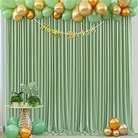 Suppromo Sage Green Backdrop Curtain 10ft x 10ft — image 4