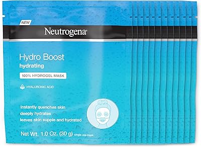 Neutrogena Hydro Boost Hydrating Hydrogel Sheet Mask, 12 Pack