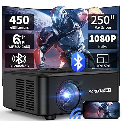 SCREENMAX SP133D Native 1080P Bluetooth Projector