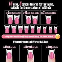 NOVO OVO Rose Pink Duck Nail Tips with Moon Curve, Medium Length, 150 pcs — image 6