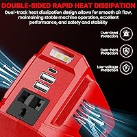 VAXCANZE 200W Power Inverter for Milwaukee 18V Batteries — image 7