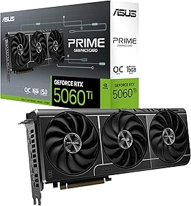 ASUS PRIME GeForce RTX 5060 Ti 16GB GDDR7 OC Edition Graphics Card