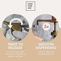 eBun Goldengleam Glass Mouthwash Dispenser with Gold Plastic Pump, 37oz — image 6