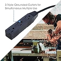 Aceland 25ft Retractable Extension Cord Reel with 3 Outlets — image 7