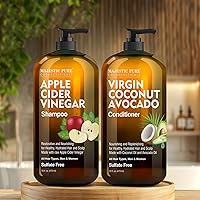 Majestic Pure Apple Cider Vinegar Shampoo & Avocado Coconut Conditioner Set, 16oz each — image 3