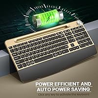 GAMCATZ Ergonomic Wireless Keyboard and Mouse Combo — image 6