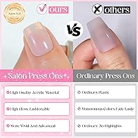 Jofay Fashion Chrome French Tip Press on Nails Set F — image 5