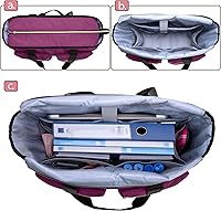 Damero Teacher Tote Bag with Padded Laptop Sleeve — image 2