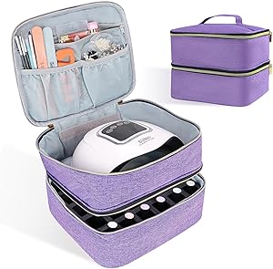 ALSLEA Nail Polish Organizer 30-Bottle Storage Case (Purple) Review
