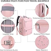 BALEINE Travel Backpack for Women Men, Large, Pink — image 5