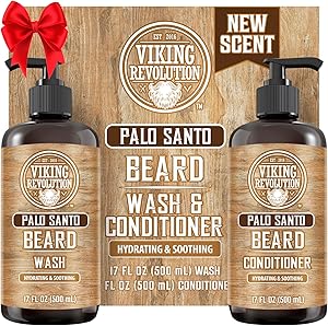Viking Revolution Palo Santo Beard Wash and Conditioner Set 17oz Review