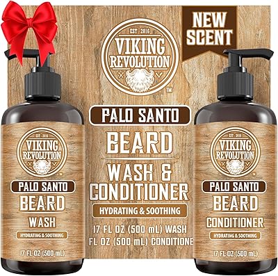 Viking Revolution Palo Santo Beard Wash and Conditioner Set 17oz