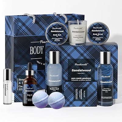 PEARLWORLD Men's Spa Kit with Ocean Scented Products