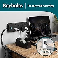 Philips 7-Outlet Adapter Spaced Surge Protector with USB Charging, 4ft Braided Cord — image 6