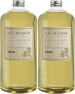 A LA MAISON Rosemary Mint Liquid Hand Soap Refill, 33.8 oz (2 Pack) Review