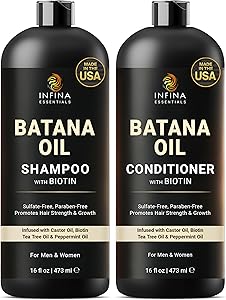 INFINA ESSENTIALS Batana Oil Shampoo and Conditioner Set - 16 fl oz Each Review