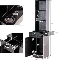 BarberPub Wall Mount Barber Station 3208 (Black) — image 3