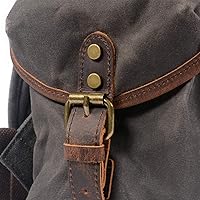 Lmagice Genuine Leather Canvas Waxed Backpack — image 8