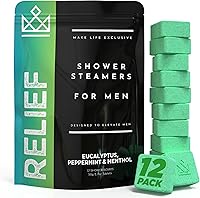 MAKE LIFE EXCLUSIVE Shower Steamers for Men - Eucalyptus Peppermint Menthol, 12 Pack — image 1